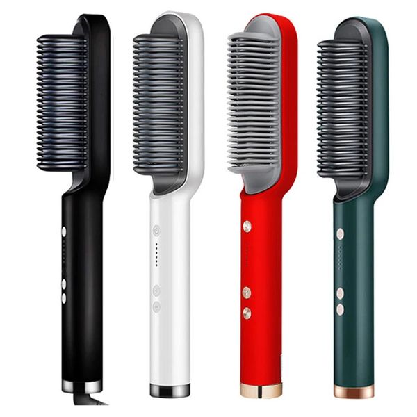 Inutes Styling Haarglätter Combs 2 in 1 Comb Professional Multifunktional schneller Heizung Antiscald Styler Tools 240412