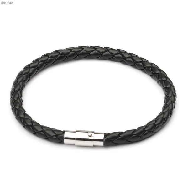 Altri braccialetti nuovi uomini alla moda in pelle nera braccialetti braccialetti braccialetti pulseras hombre punk uomini gioielli regalo natalizio sl019l240415