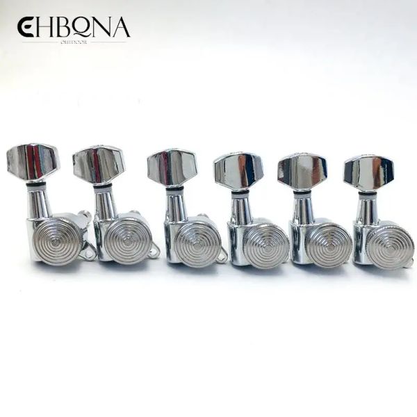 Cabos 6 PCs/conjunto Guitarunete Guitar Tuners1 18 Lock String Tuning Key Pegs Máquina Substituição da cabeça da cabeça para ST TL SG LP CHROMO ANTIGO