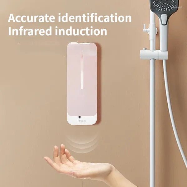 Dispensador de sabão líquido Dispensadores de banheiro inteligente Acessórios automáticos de indução montados na parede Bashroom de cozinha e gel