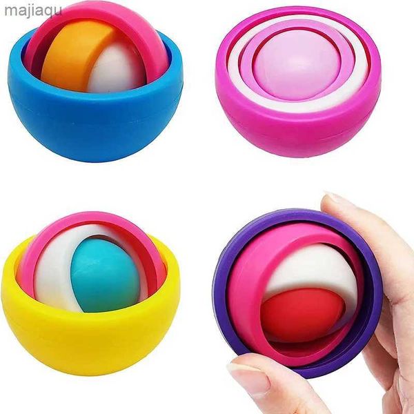 Decompressione giocattolo divertente infinito flip 3d palla 3d giroscopi giocattoli per bambini per bambini adolescenti ragazze adhd autismo adulto alleviare lo stress gyro spinnerl2404