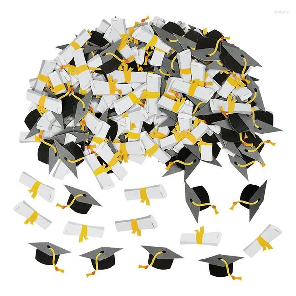 Parti Dekorasyonu 100 PC Lisans Kapağı Kağıt Konfeti Masa Dağılımı Üniversite Kutlaması Mezuniyet Dekorasyonları Şapka Atma