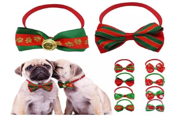 Christmas Dog Cat Bow Ties Xmas Pets Gift Pets Collar Holiday Wedding Decoration Dog Acessórios para cães7473981