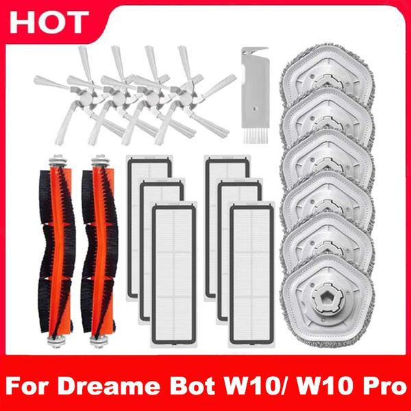 Замена для Dreame Bot W10 Pro Accessories Accessories Vacuum Vacuum Main Brush Bidse Brush Filter Filter Pads 240409