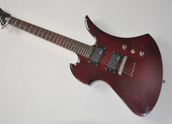 Guitar Wine Red Corpo Red Guitar com hardware preto Fingerboard de pau -rosa fornecem serviço personalizado