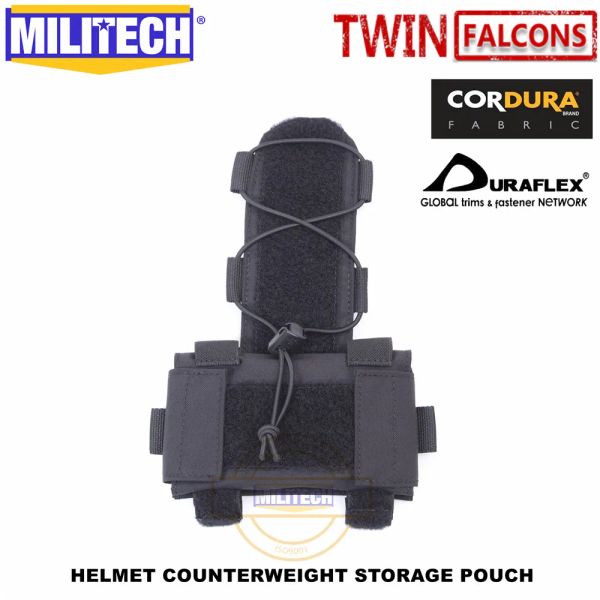 Accessori Militech Twinfalcons TW Helmet Conterweight Batteria di stoccaggio Taspa di stocca