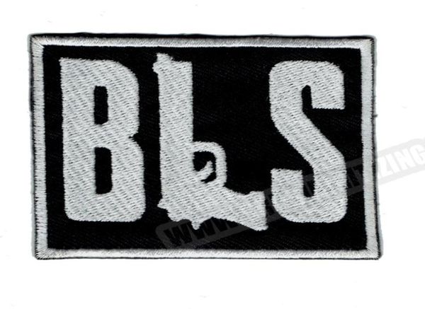 Bordado de pistola BLS BLS Ferro no Patch Rock Punk Black Label Society Bistê Camas Camisetas emblemas por atacado frete grátis1365166