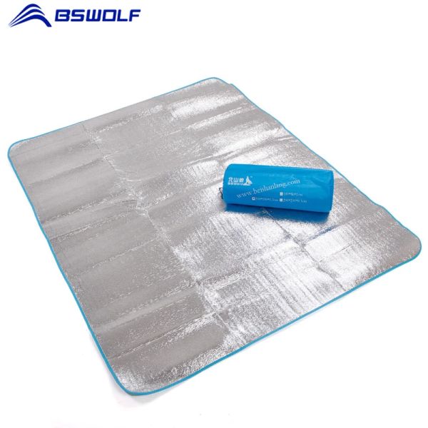 Pads Bswolf Ultralight 200*150cm de alumínio Taile dobrável Campo ao ar livre Piquenique tape