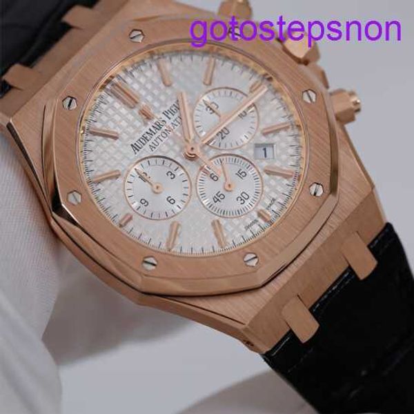 Designer AP Armband Uhr EPIC ROYAL OAK TIME 26320OR MENS WATCH 18K ROSE GOLD AUTOMATISCHE MECHANISCHE SPORT WATCH WELTE WATCH LUXURY Full Set mit Durchmesser von 41 mm