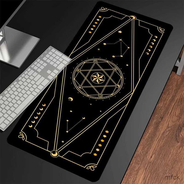 Mouse Pads Bilek Dinler Oyuncu Mousepad Magic Star Mouse Pad Büyük Fare Mat Doğal Kauçuk Masa Halı Pc Masası Paspaslar Tasarım Mousepads 100x50cm