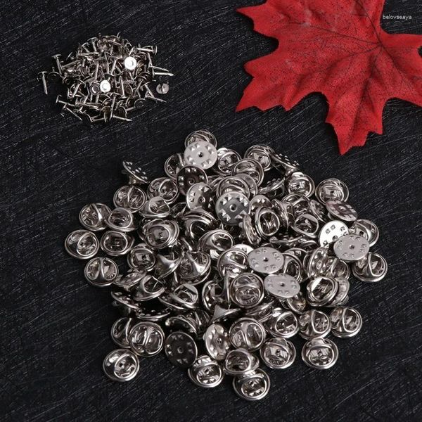 Broşlar 100x/Set Tie Tack Debriyaj Pimi Kelebek Kilitleme Sırtları Değiştirme Diy Yahudi