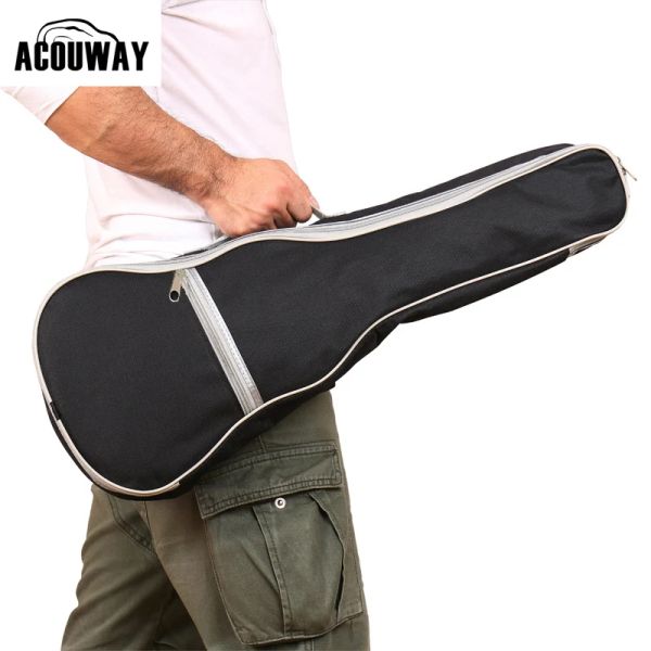 Kabel Acouway 21inch 23inch 26inch Ukulele Bag Hülle mit 5 mm Baumwollpolster Sopran -Konzert Ukulele -Tasche Hawaii kleine Gitarrenbeutel