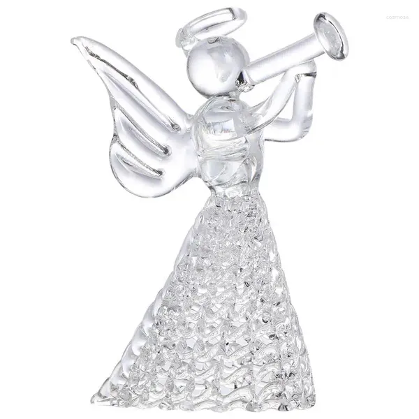 Titulares de velas Titular europeu portador de vidro Angel Angel Sculpture Crystal Candleholder Cafe Candlestick Decorações de casa estatuetas