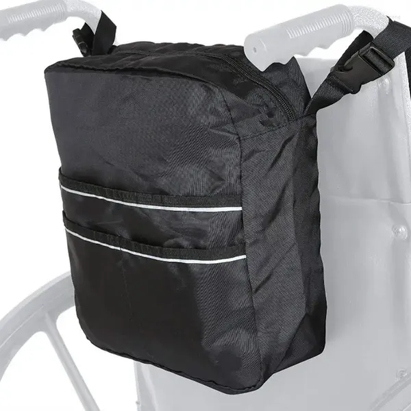 Bolsas de armazenamento Cadeira de cadeira de rodas Back Pocket portátil adequado para a maioria das rodas de caminhada e acessórios para equipamentos móveis