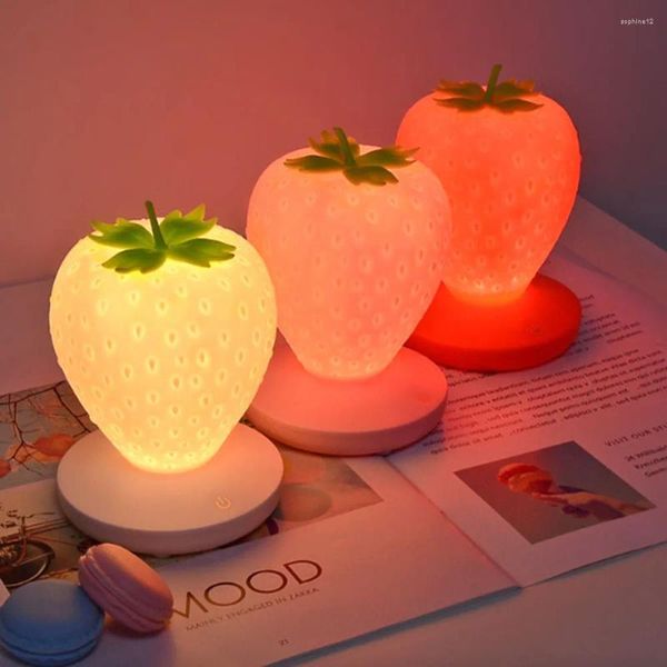 Estatuetas decorativas LED Touch Touch Dimmable Usb Night Night Light Silicone Sheap