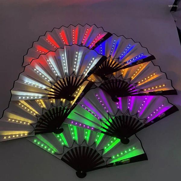 Dekorative Figuren 8 Zoll Lüfter LED LEG -Handheld mit starker Scharnierfaltbar für KTV Bar Club Dekoration Glühe Prop -Nacht