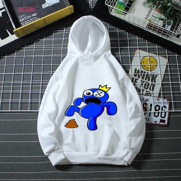 Hoodies moletons da moda Childrens Hoodie Novo desenho animado Meninos impressos Capuz da moda Primavera/verão/outono/inverno Moletom de manga longa T240415