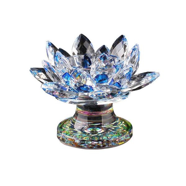 Kreative Crystal Lotus Kerzenhalter Feng Shui Bowl Candlesticks für Candle Home Bar Party Dekor