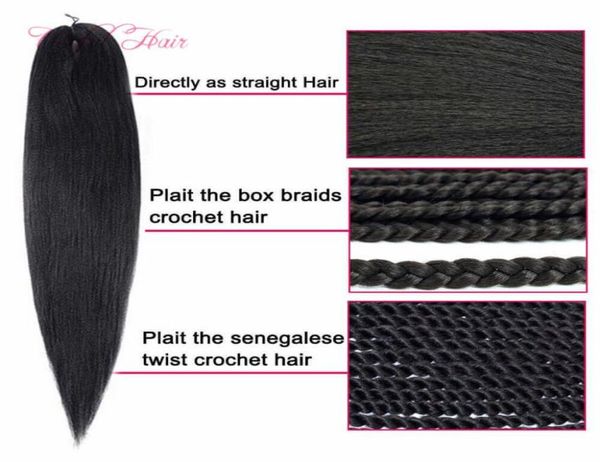 Cabelos sintéticos fáceis de trança para tranças Prestethed ombre crochet Braid Hair Fashion New Extensions 24 polegadas para Black Women8966868
