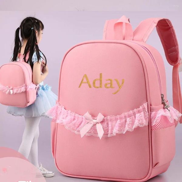 Backpack Women's Dance Customized Sticked Name Student Personalisierte Kinderausbildungsklasse einzigartige Geschenktüte