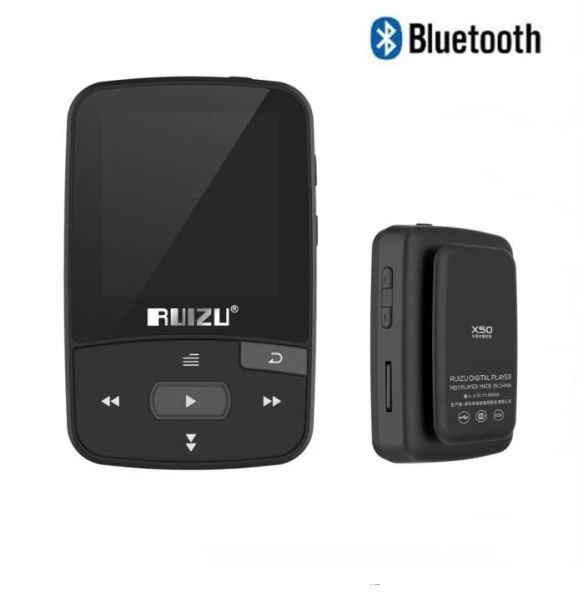 Игроки Ruizu X50 Sport Clip Bluetooth Mp3 Музыкалист Ruizu X50 1,5 дюйма с FM -радио, электронная книга, часы, бесплатные данные Shipp