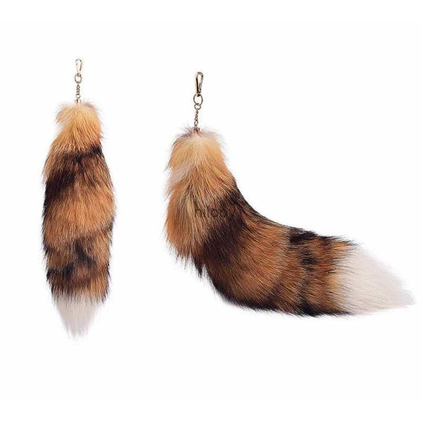 Tornari percorsi di portata carina pelliccia di pelliccia di volpe di volpe di lupo gravi unisex pompom a pendente porta porta chiavi catene portano accessori per sacchetti.