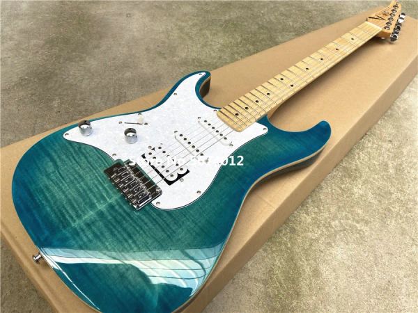 Cavi La versione personalizzata della chitarra elettrica a sinistra blu può essere personalizzata e modificata in base ai requisiti