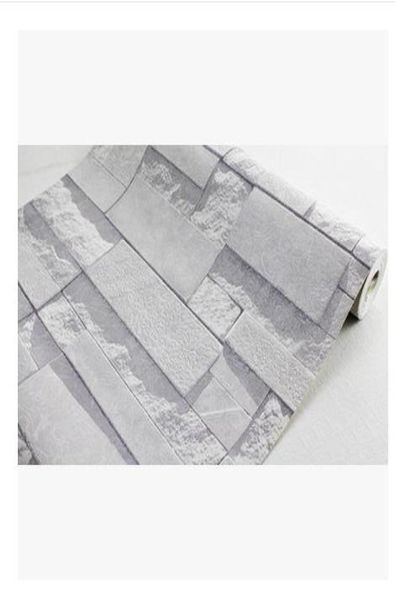 Callville in pietra 3D in mattoni moderni in mattoni rotolo di carta da parati in mattoni grigio carta da parati da parete per soggiorno per soggiorno in pvc carta da parete in vinile 7482061