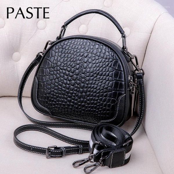 Bothes Fashion Round Shape Tote Green Designer Crocodile Pattern Cowfide Leather Women Borse 2 spalline Borsa a tracota