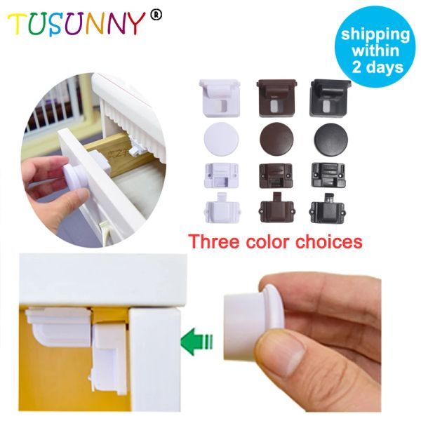 Sistema tusunny 8+2/4+1pcs trava magnética de crianças de proteção de proteção de segurança para bebê trava de trava de trava de porta