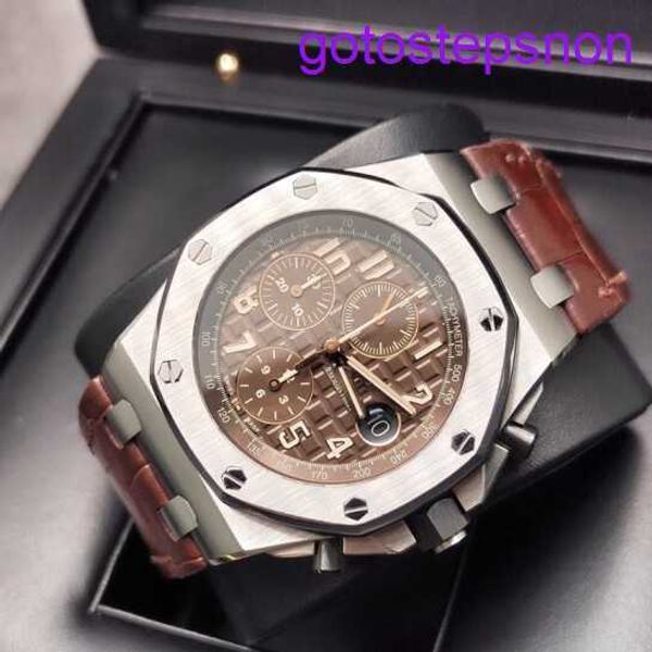 Orologio da polso AP causale Royal Oak Offshore Serie Mens orologio da 42 mm di precisione Orologio per il tempo libero maschio 26470st.OO.A820CR.01