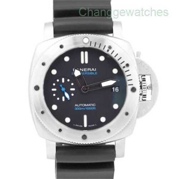 Designer -Armbanduhren Luxus Army Watchwatch Luxury Uhr Automatische Uhr auf Verkäufern Penerlei Tauchen Pam 973 Black 42mm Gummi -Stahl Uhr PAM00973 Boxyoki5fwj