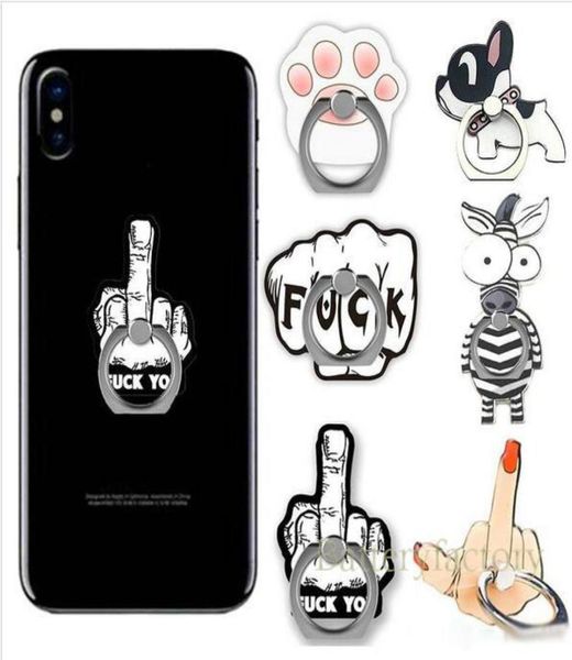 Funny Cartoon Animal Zabra Mobile Phone Ring Holding Holder Caring Caricamento Supporto cellulare Braccia universale 5467094