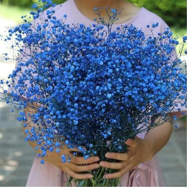 Flores decorativas Blue Bel Breath Bouquet Projects e decoração festiva de casamento de Natal mais de 2000 casamentos em casa DIY Floral