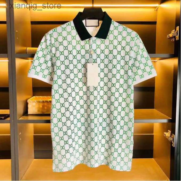 Herren Polos Sommermarke Kleidung Luxusdesigner Polo Shirts Herren Casual Polo Mode Snake Bienendruck Sticker Tematch High Street Herren Polos L49