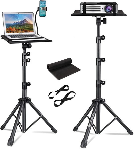 Projector Tripod Stand - Laptop Stativ Einstellbare Höhe 23 bis 63 Zoll DJ Mixer Stand Up Schreibtisch Der Outdoor -Computer -Schreibtischständer 240410