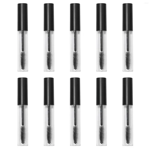 Aufbewahrungsboxen 10pcs Clear Plastic Mascara Leer