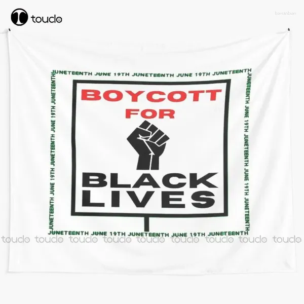 Taquestres Black Lives Matter Camisa Designs de parede de tapeçaria pendurados para o quarto da sala Decoração do dormitório