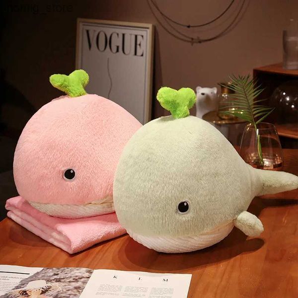 Плюшевые куклы Kawaii Cartoon Whale Plush Fucked Toy Doll Dillow одеяло диван диванская подушка милая детская подруга спят подарок y240415