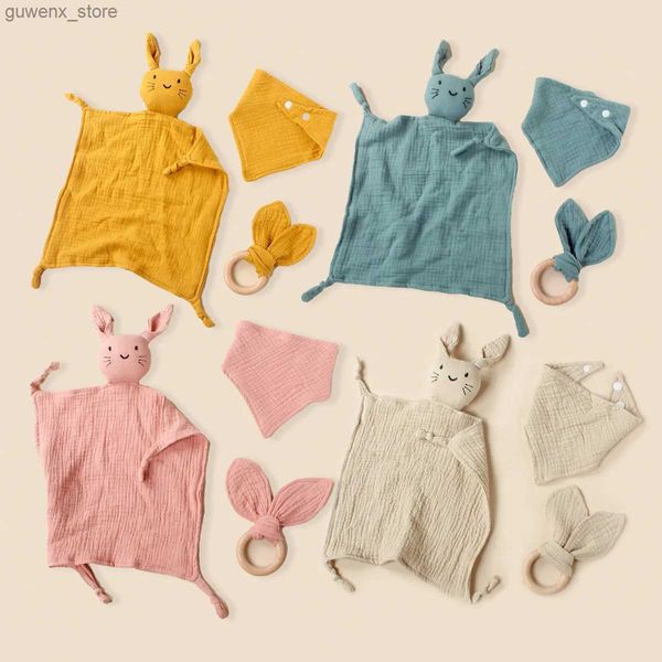 Bibs Burp Cloths 3pcs Baby Comense Set Settel Muslin Cat Square Triangle Bib уш