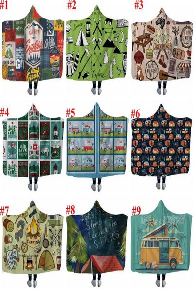 Kapuzendecke Camping Picknick Umhang Erwachsener Camper Wurfdecke Sherpa Fleece Cape National Flagge Wickel Mantle Swaddling Badewasch