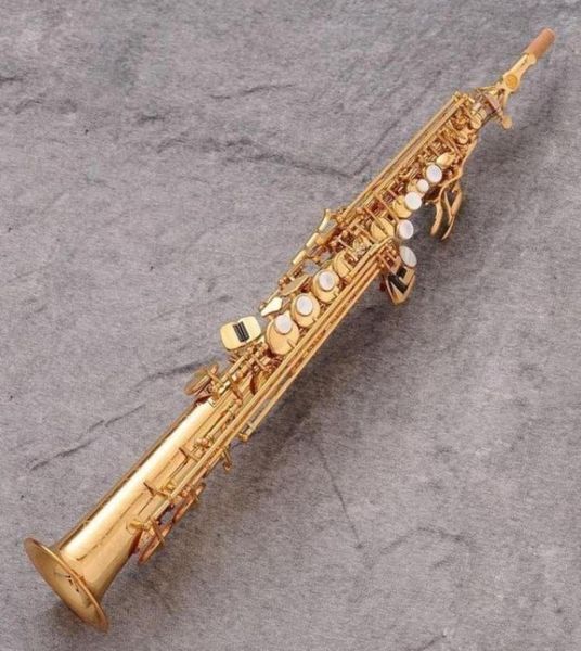 Novo Japão Brand 875Ex BB Sóprano plana Saxofone de alta qualidade Instrumentos musicais Soprano Profissional Bocales Case Reeds6668776430066