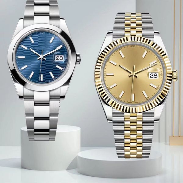 Uomini orologi di alta qualità orologi donne datejust 41mm 36mm 31mm in acciaio inossidabile in acciaio impermeabile con orologio designer di sacchetti Woman Montre de Luxe AAA Organi da polso