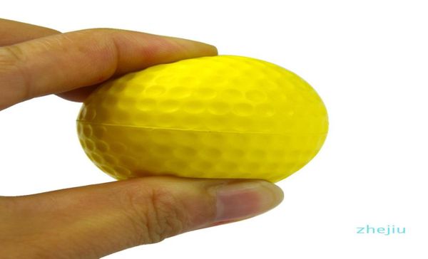 10 pezzi di palline da golf in schiuma PU Giallo Sponge Elastico Elastico esterno esterno allenamento2812595