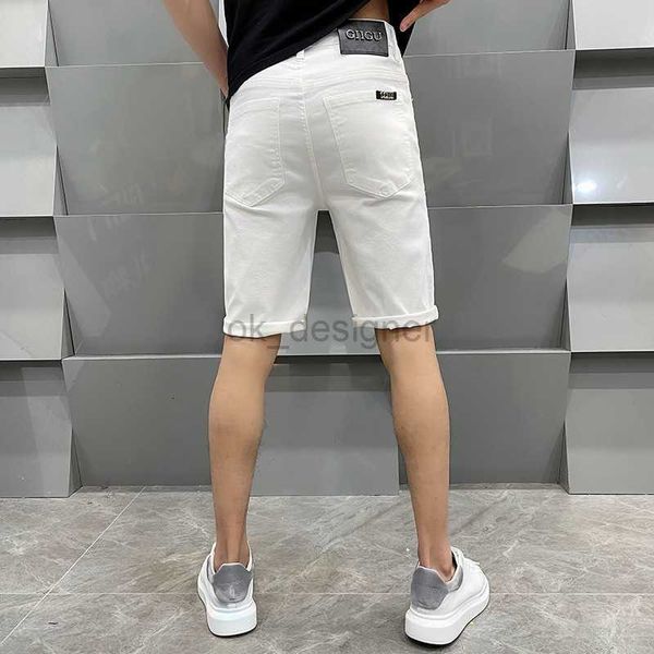 Herren Jeans Designer Khmer Schwarz-Weiß-Denim-Shorts Herren-Fit Casual und vielseitige Hose mit gerollten Kanten Zwei-teilige Hosen drei Standard HH7652