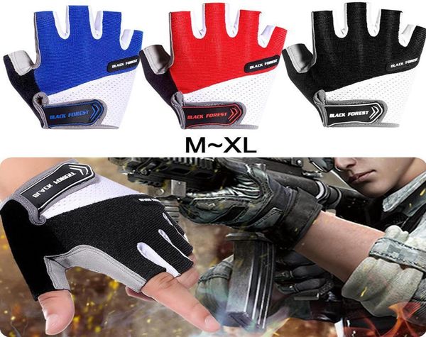 1PAIR HALL FINGING GLONGELPES ANTISLIP GEL Велосипедные перчатки Anti Slip Mountain Bike Glove Anti Shock Sport Cycling8987027