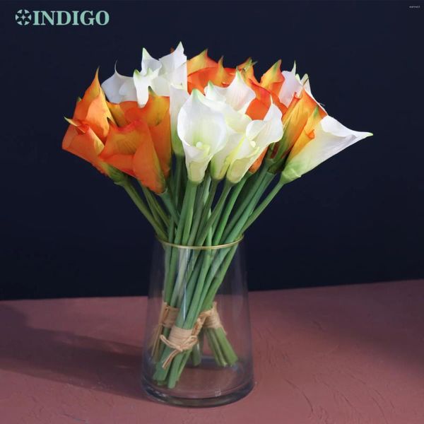 Fiori decorativi Mini Calla Calla Lily Tulip Bouquet Bundle Silk Flower Dister