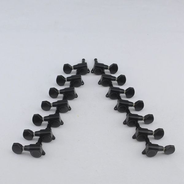 Guitarra 1 Conjunto 6/7/8 Strings Guitar Machine Heads Tuners Black With Screw (#1284) Peças de guitarra feitas na Coréia