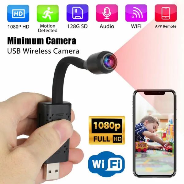 System WiFi Wireless USB Monitor 1080p Wireless WiFi Camera Audio Home Security Überwachung Kamerabewegungserkennung 120 Grad