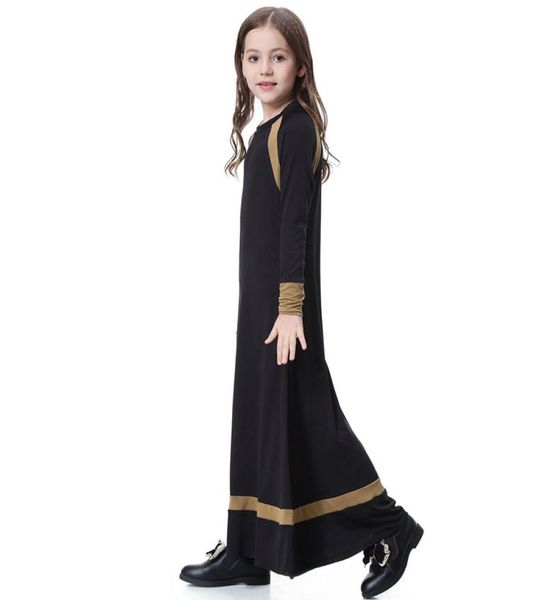 Мусульманское платье с длинным рукавом для девочки Дети ребенка Абайя Исламский Дубайский арабский халат Традиционные 7 8 9 10 11 12 13 14 -летний VKDR12855767659